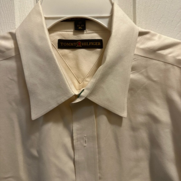 VINTAGE LSU TIGERS TOMMY HILFIGER GOLF XL Yellow & White COTTON POLO SHIRT! - Picture 2 of 8